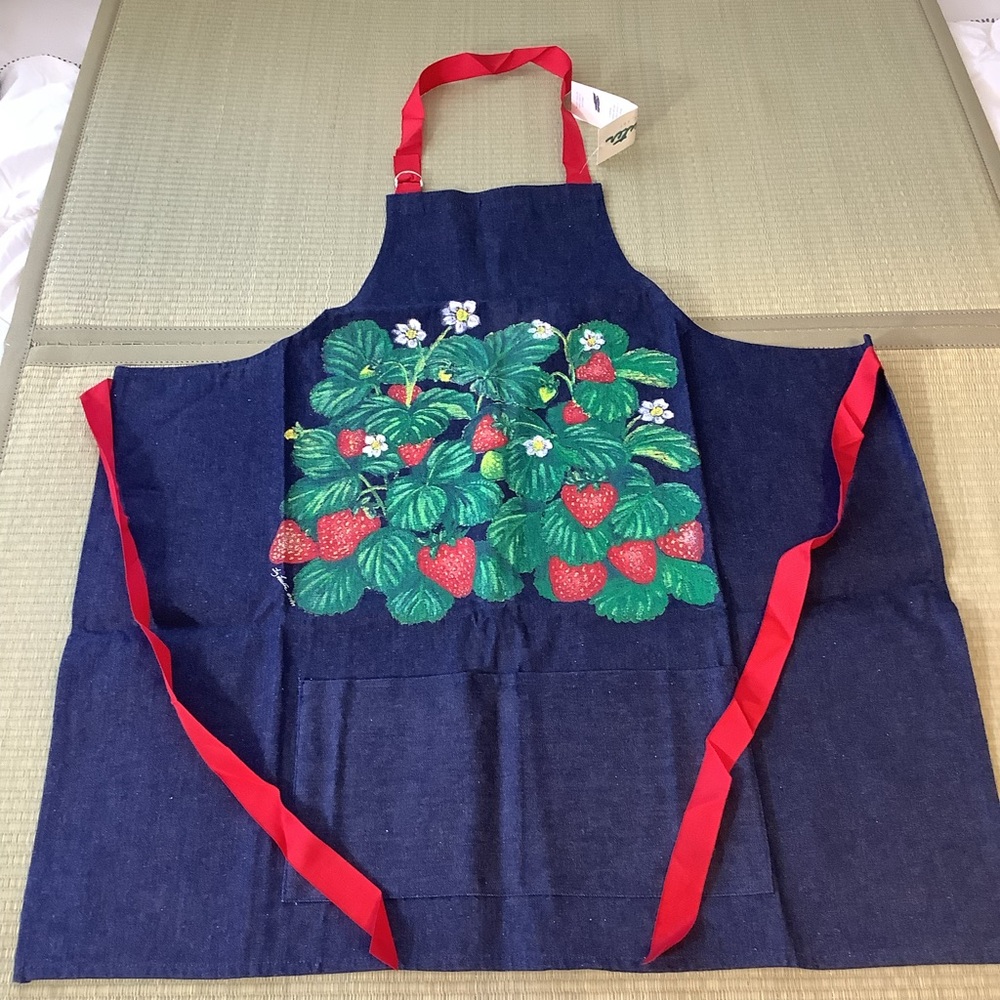 Vintage Liz Lauter Wearable Art @ 1997 Denim Apron Durable Washable Made in USA